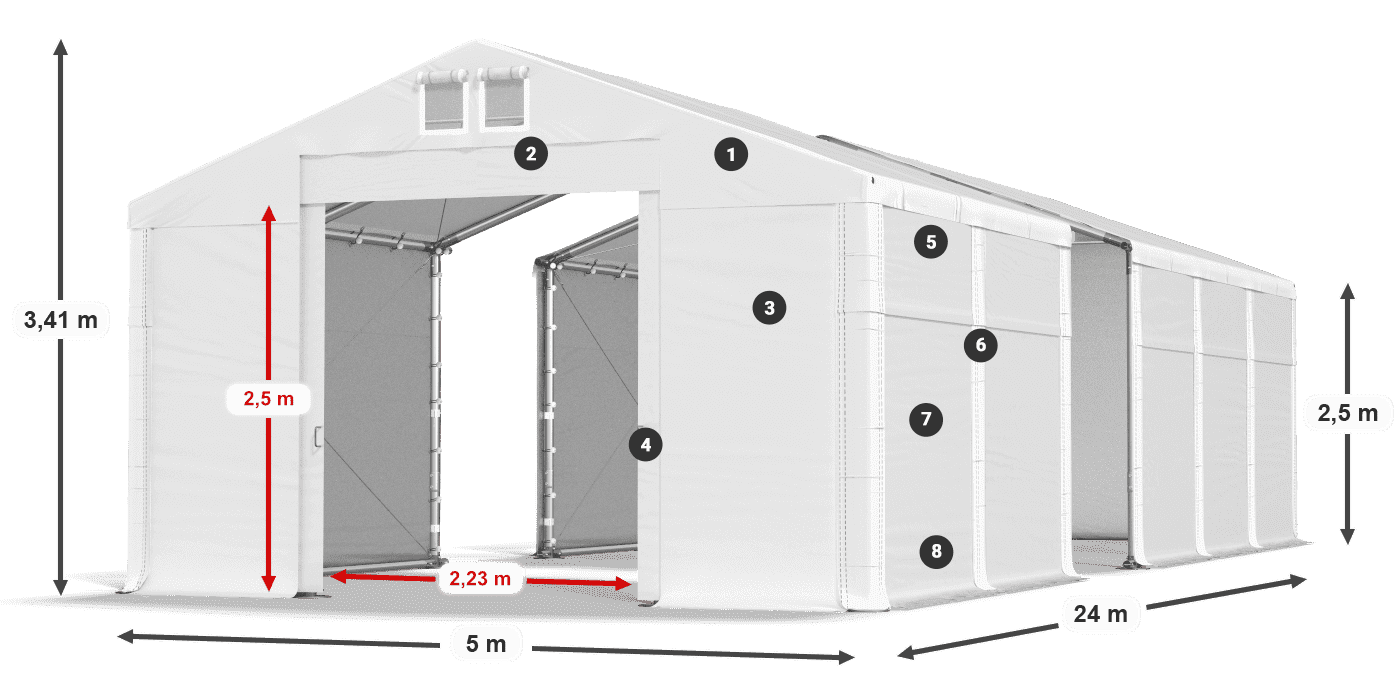 MFR 620 PVC legenda 2,5 m