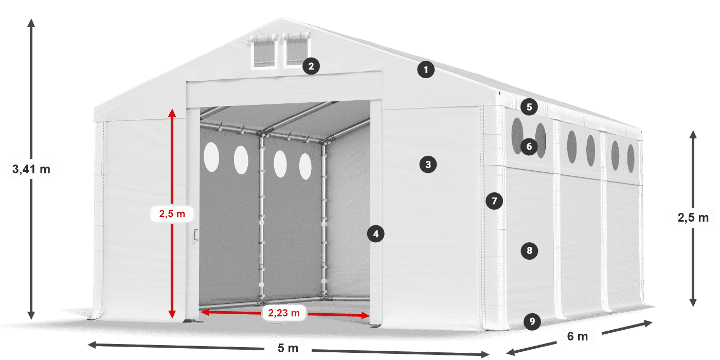 MMSO 580 PVC legenda 2,5 m