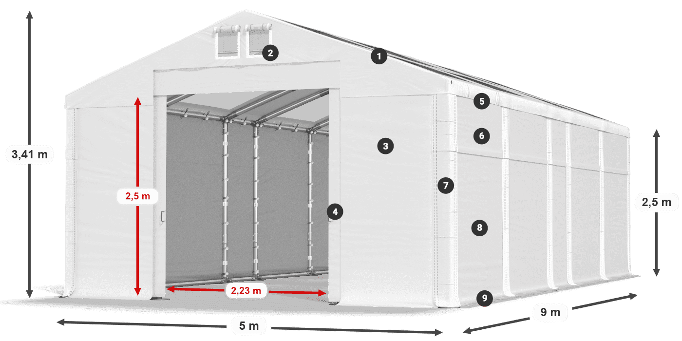 MMST 580 PVC legenda 2,5 m