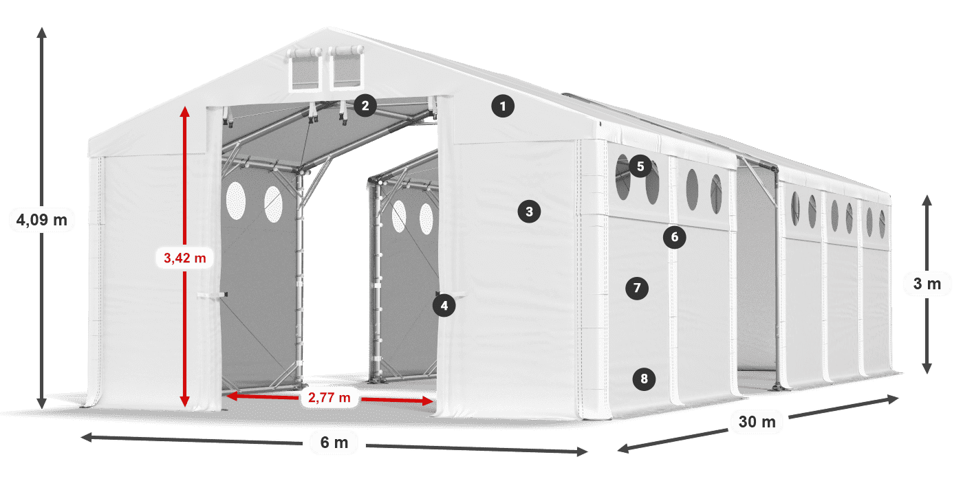 Tető: SD 560 PVC Falak: MS O 580 PVC legend 3m